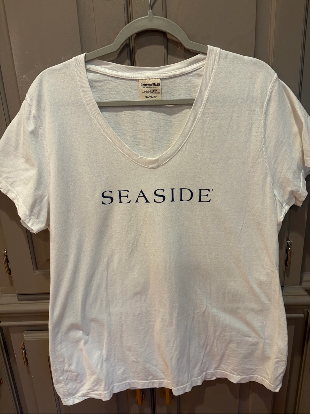 SEASIDE Florida 30A Women's White V-Neck Graphic Tee